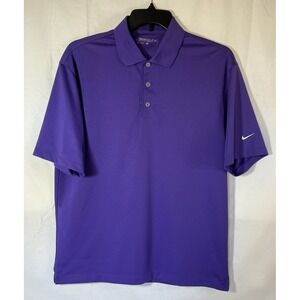 Nike Golf Dri‎ Fit Polo Shirt Mens Size Large Short Sleeve Purple Shirt